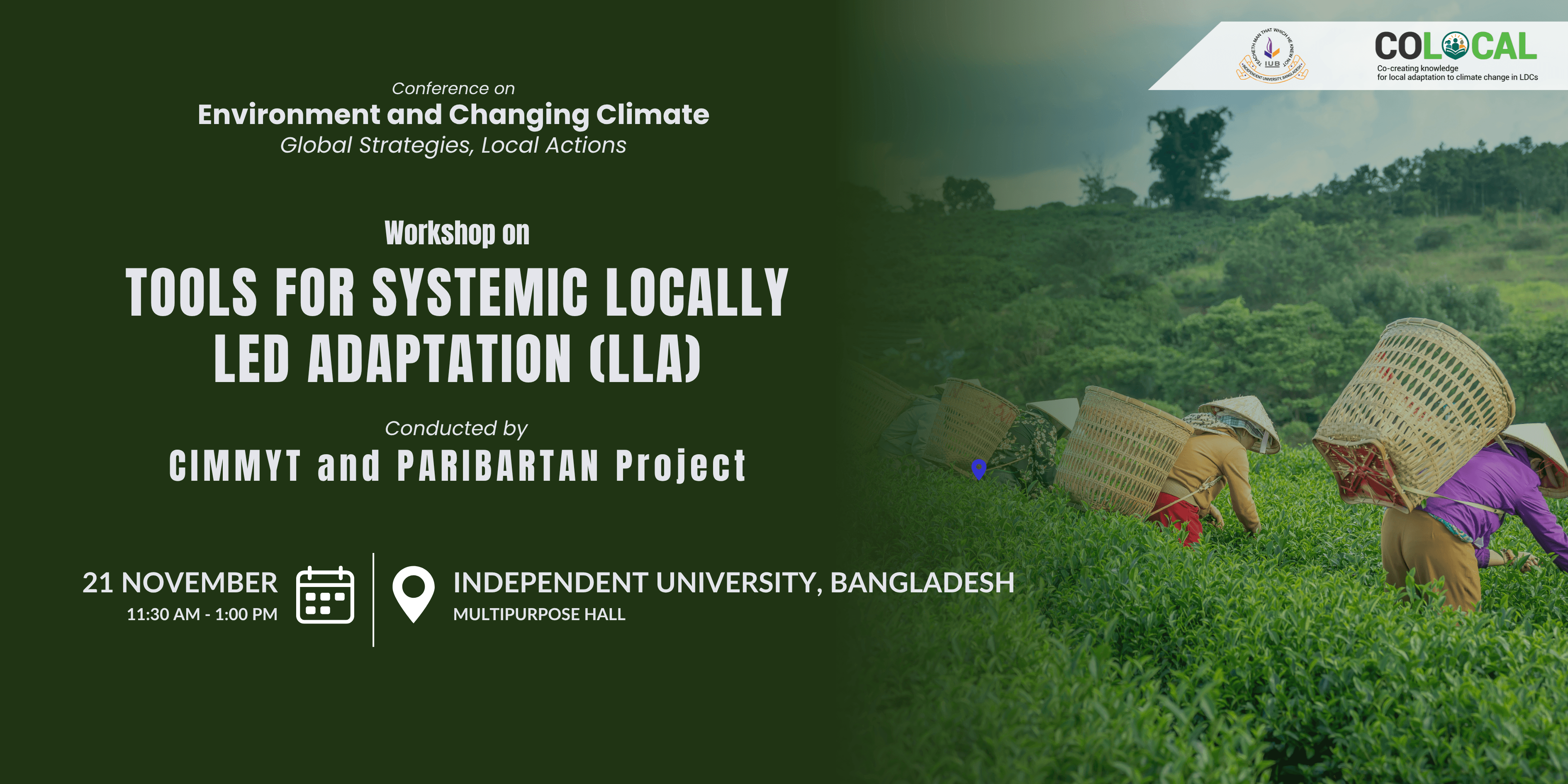 PARIBARTAN Project, CIMMYT and Shushilan Presented Tools for Locally Led Adaptation at ECC’25